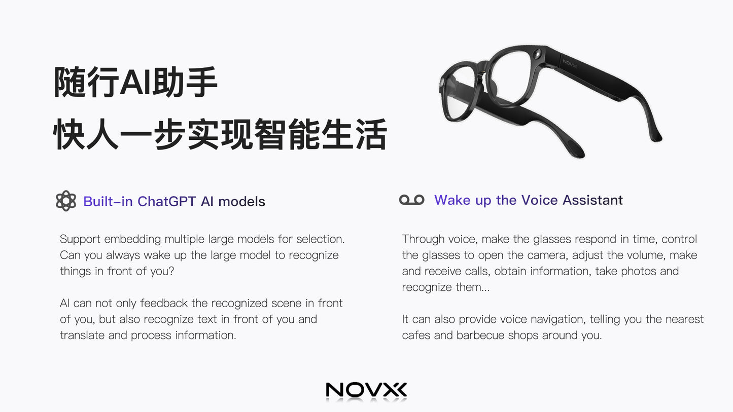 NOVXX AI CAMERA GLASSES